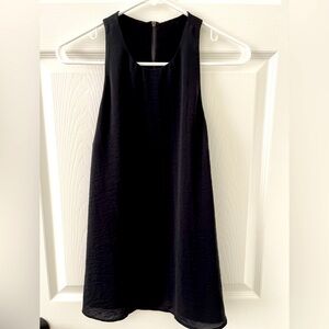 Banana republic black tank with back zipper